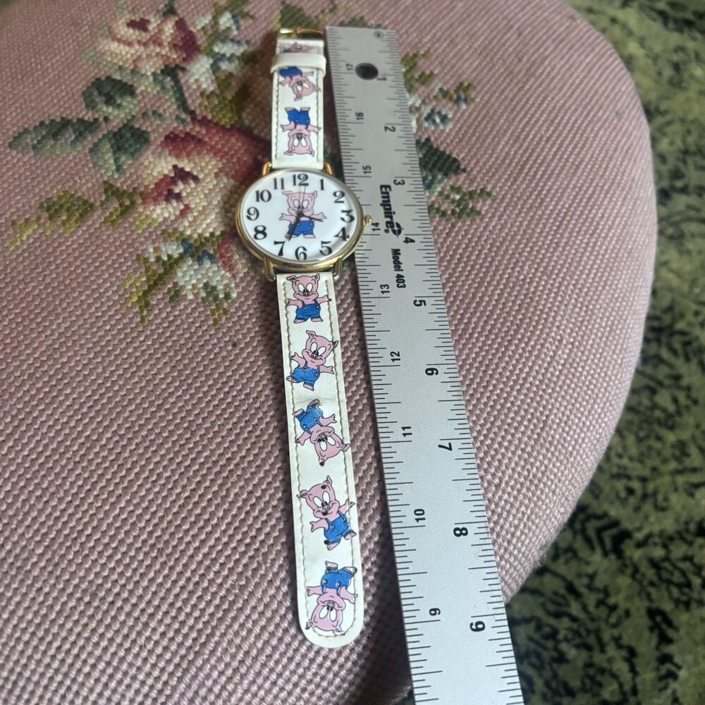 Vtg 90s Parmex Hamton J. Pig Watch Tiny Toon Adventures Novelty Timepiece Flaw** - Picture 3 of 16